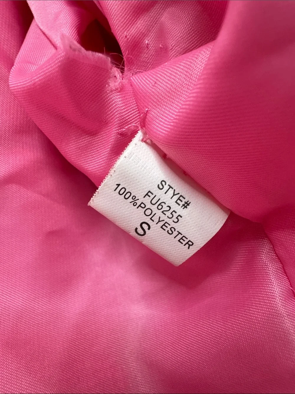 Wowo Hot Pink Faux Fur Hooded cropped teddy Jacket Small